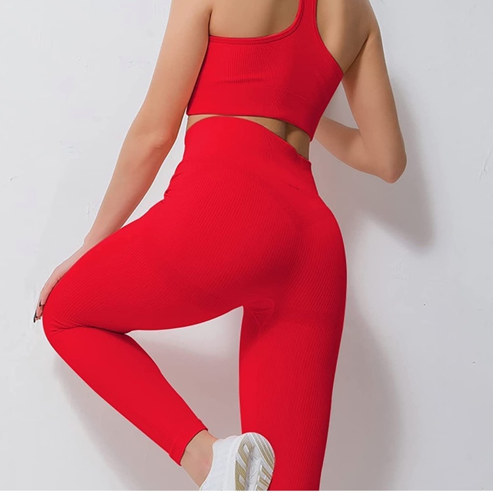 Seamless ribbed Workout Set Two Piece